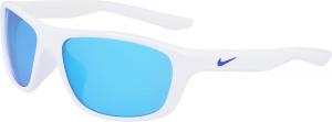 Очки Nike Sun Unisex для взрослых, 100, бело-синие зеркальные, 57, 100 White Blue Mirror