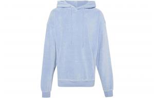 Футболка с пониженной линией плеча махровая отделка худи Martine Rose, розовый воск синий