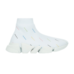 Кроссовки Balenciaga Speed 2.0 Sneaker 'All Over Logo - White Multi', белый