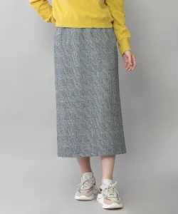 Шерстяная юбка с клетчатым узором «Глен Чек» и узором «Добби»