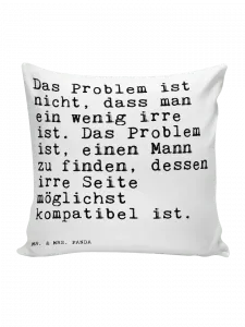 Подушка Mr & Mrs Panda 40x40 Das Problem ist nicht, белый