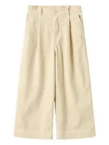 Бархатные брюки со складками Il Gufo, бежевый