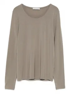 Блузка с круглым вырезом Le Tricot Perugia, коричневый