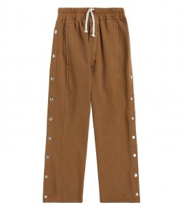 Спортивные брюки из хлопкового джерси Rick Owens Kids, Khaki Brown