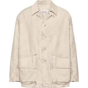 Maison Margiela Хлопковая рубашка-жакет, White