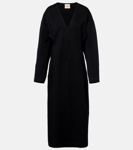 Платье миди из смесового хлопка Plan C, черный