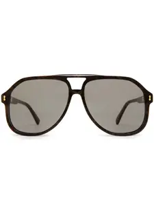 Солнцезащитные очки-пилоты Gucci Eyewear, коричневый