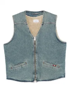 Джинсовый жилет на молнии Amish, синий