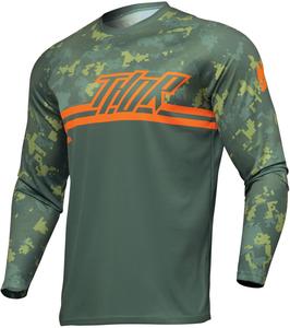 Мотокроссовая майка Thor sector digi camo, Green/Orange