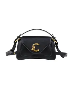 Средняя сумка из телячьей кожи C-Me Coccinelle, черный