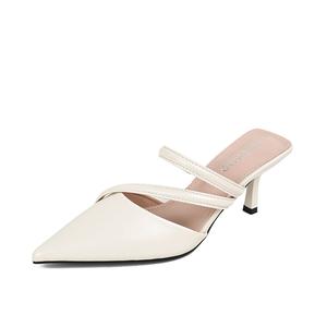 Женские сандалии с закрытым носком, устойчивые к истиранию, на резиновой подошве, цвета экрю TATAYA, Ecru