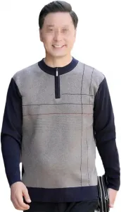 Осенне-зимний мужской свитер с отложным воротником