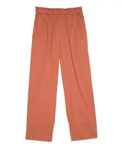 Хлопковые брюки со сборками на талии Twinset, красный