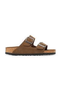 Замшевые шлепанцы Arizona Birkenstock, коричневый
