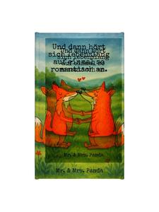 Mr. & Mrs. Panda Полотенце с изображением лис и символикой любви, выполненное в белом цвете