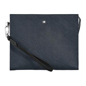 MONTBLANC Кожаный клатч мужской чернильно-синий