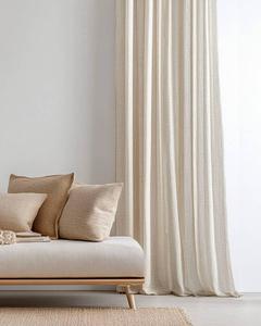 Штора HOOMstyle Halbtransparant Noa Kräuselband, кремово-белый