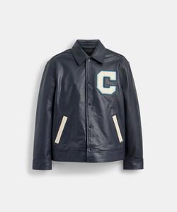 Кожаная университетская куртка