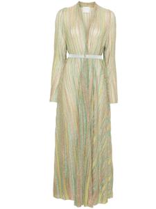 Forte Forte платье миди с люрексом, зеленый