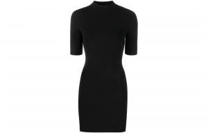 Мини-платье с высоким воротом Alexander Wang, черный