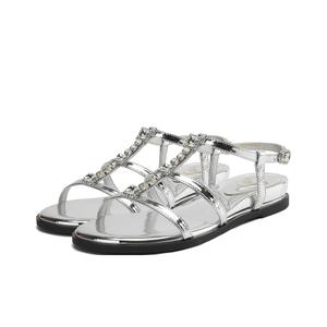 SAFIYA Женские сандалии на одной застежке серебристые, цвет Silver