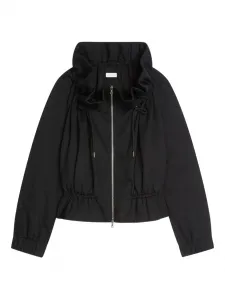 Куртка на молнии с оборками Dries Van Noten, черный
