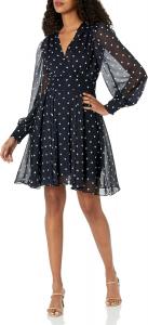 Женская легкая шифоновая кофта Tommy Hilfiger с длинным рукавом, Sky Captain/White Cap