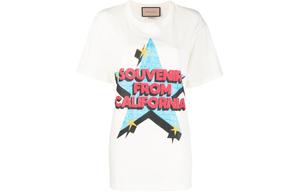 Футболка женская Gucci Slogan Star, белый