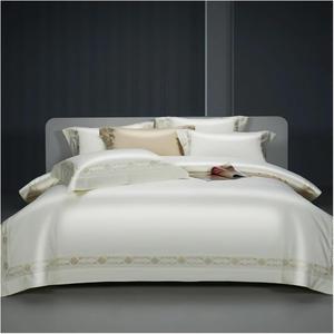 UOIO Комплект постельного белья UOIO из египетского хлопка 1000TC с золотой вышивкой