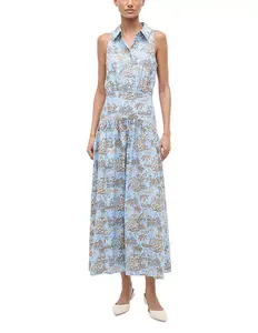 Платье с принтом Роми Staud, мультиколор