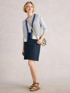 Юбка чино длины миди Tia White Stuff, Dark Navy