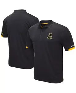 Мужская черная поло Santry Appalachian State Mountaineers Colosseum