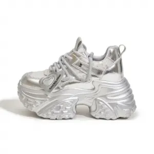 MXGM Серебряные женские массивные низкие кросовки нескользящие износостойкие дышащие на платформе, цвет Silver