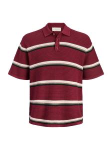 JACK & JONES Свитер 'JORMAINE' в винно-красном цвете