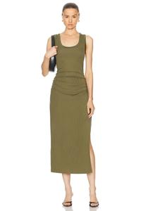 Платье миди на бретелях Trudy Simkhai, хаки