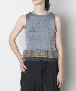 Трикотажные топы без рукавов в рубчик Tricot, цвет 95Gray