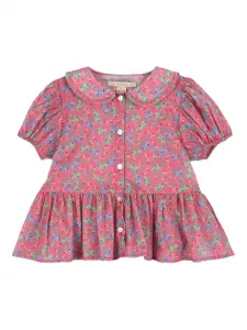 Топ с цветочным принтом и воротником Pacey Konges Sløjd, розовый