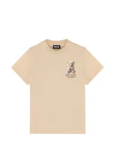 Футболка с принтом медвежонка Barrow Kids, бежевый
