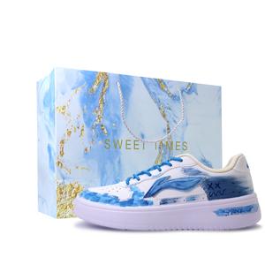 LINING Кроссовки Pontoon Boats износостойкие, легкие и дышащие, низкие, для скейтбординга, унисекс, сине-белые