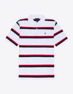 Мужская классическая рубашка поло с коротким рукавом Nautica, белый