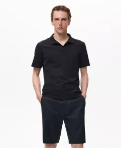 Мужская поло из пике хлопка Mango, синий