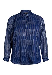 Блуза Zizzi MIT GLITZERNDEM MUSTER, Naval A. W. Silver/Blue