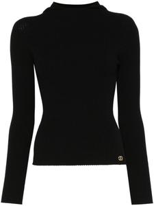 TWINSET худи в рубчик, черный