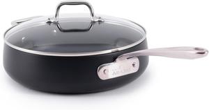 All-Clad HA1 Expert Hard Anodized антипригарный сотейник с крышкой (3,8 л, 30 см) для посудомоечной машины, духовки до 260°C, для всех плит (газ, электричество, индукция) - черный