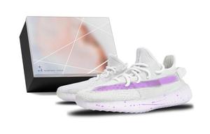 Adidas Originals Кроссовки Yeezy Boost 350 V2 Purple Starry Sea, износостойкие, повседневные, унисекс, белые, фиолетовые