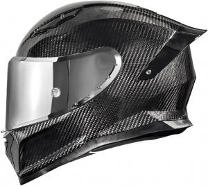 Шлем интеграл YMKJGZS из углеродного волокна, черный / серый