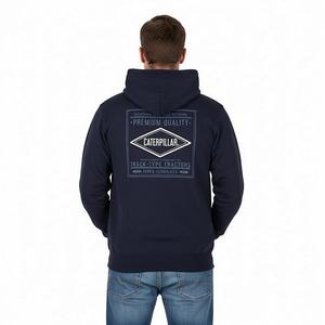 Мужской худи с принтом Caterpillar, Navy