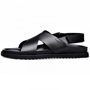 Пляжные шлепанцы мужские черные LUOMAIKE