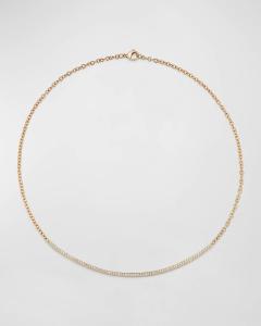 Колье Clive из розового золота 18 карат с рифленой бриллиантовой полоской Walters Faith