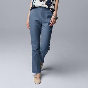 Женские брюки люкс из твила Simply Vera Vera Wang, Cyclone Blue